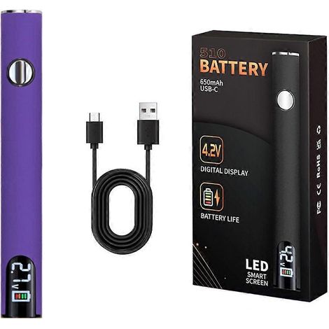Stylo à batterie à filetage 510, batterie 650 mAh, outil électrique intelligent avec câble de chargement USB pour la réparation électronique (sans pointe de fer à souder)