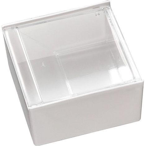 Wandmontierte Aufbewahrungsbox mit Klappdeckel, Kunststoff, Halter für Wattestäbchen, Wattepads, Spender für Bälle, Zahnseide, Gummibänder (1/5)