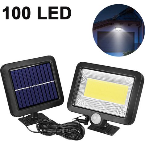 Applique murale solaire à induction divisée, étanche IP65, projecteur de sécurité solaire réglable pour jardin, garage, allée, cour, terrasse, pelouse, balcon (1/5)