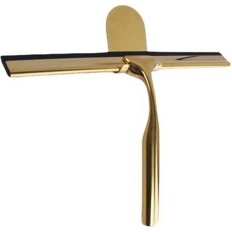 Limpiaparabrisas dorado, raspador de acero inoxidable para el hogar, limpiaparabrisas para ventanas y duchas. (1/4)