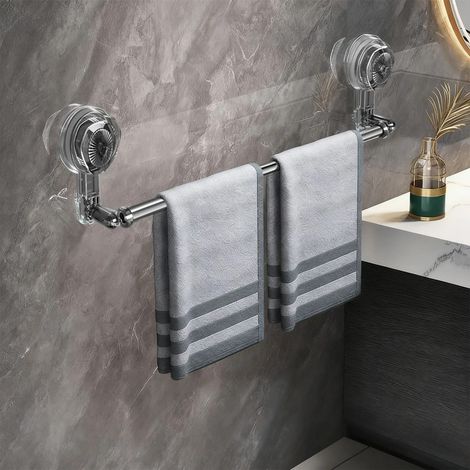 Porteserviettes extensible avec ventouse fixation murale pour salle de bain (1/5)