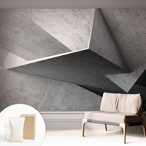 Papier peint intissé décoratif pour salon chambre et cuisine Facile à poser avec colle Structures géométriques 312x219 cm (1/5)
