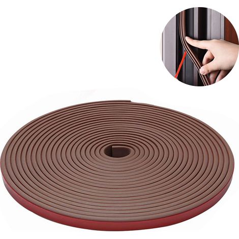1 Joint d'étanchéité, auto-adhésif, isolation phonique, caoutchouc silicone, pour portes et fenêtres (1/5)