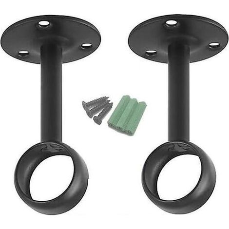 Support de tringle à rideaux, compatible avec les tringles à rideaux, fixation au plafond, lot de 2. (1/4)