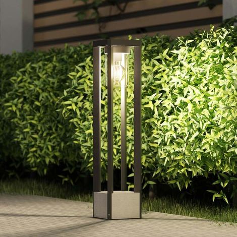 [GEBRAUCHT] B-Ware Lucande Wegeleuchte Kalisa LED Gartenleuchte dimmbar grau 70cm IP44 Aluminium (1/2)