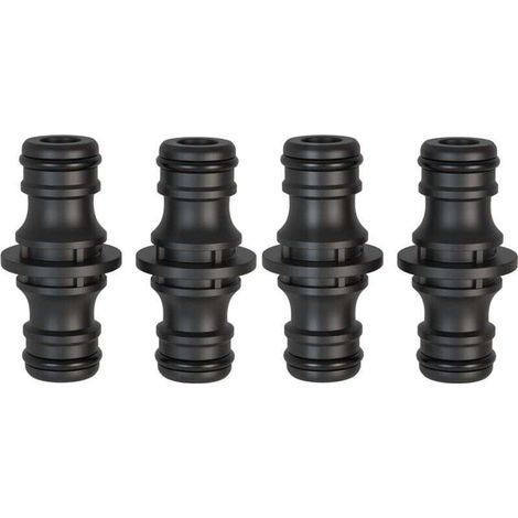 Couplage, 4 pièces 1/2" raccord tuyau d'arrosage - Pièce de raccordement pour une connexion sûre des tuyaux, connexion de deux tuyaux pour la prolongation