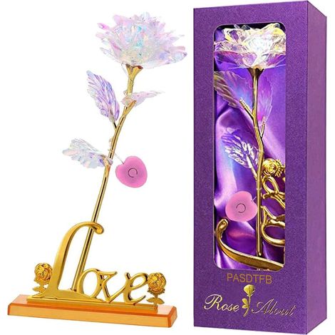 Cadeau Fete des Meres Rose Galaxy Coffret Cadeau Femme Anniversaire Rose Eternelle Fleur Eternelle avec Boîte Cadeau Maman Mamie Grand Mere Soeur Belle Mere Nounou Amie Couple Copine Mariage Noel (1/5)