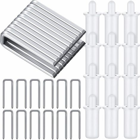 40 pièces de rechange pour stores vénitiens en bois, 20 goupilles à ressort, 20 clous de réparation, kit de réparation pour stores vénitiens à monter soi-même (1/5)