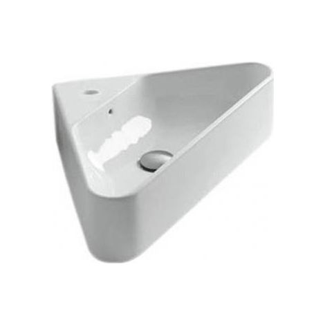 Cristina Ondyna – Lave-mains céramique blanc brillant 42x56cm – Hauteur 13cm – À poser – WIS4209 (1/4)
