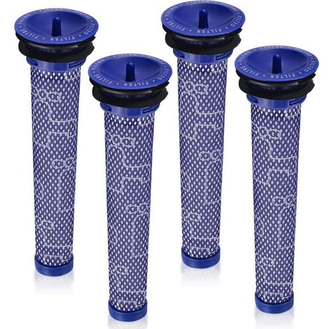 4-Piece Replacement Pre-Motor Filters for Vacuum Cleaners, Replacement Dust Pre-Filter, Compatible with Dyson V6 V7 V8 SV09 DC58 DC59 DC61 DC62 (1/4)
