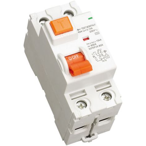Disjoncteur de fuite ID RCCB ménage 220 v protection contre les fuites triphasées 32a63a avec disjoncteur à interrupteur d'air (2p) (1/5)