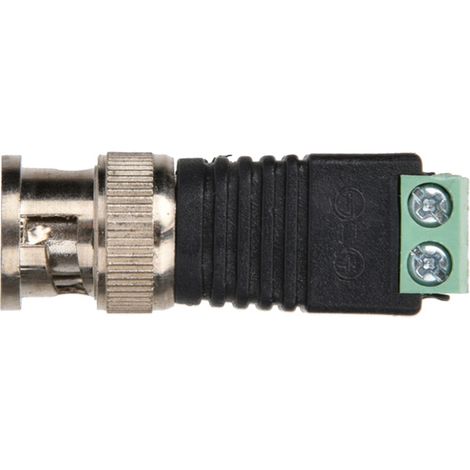 Adaptateur Balun Vidéo Coaxial à Borne à Vis Connecteur Mle BNC.