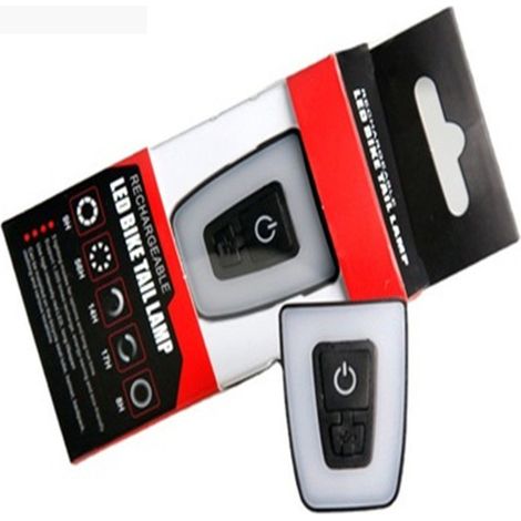 Feux arrière vélo USB rechargeable, lampe de sécurité lumineuse pour VTT, éclairage nocturne, équipement cycliste étanche, signalisation arrière puissante (1/5)