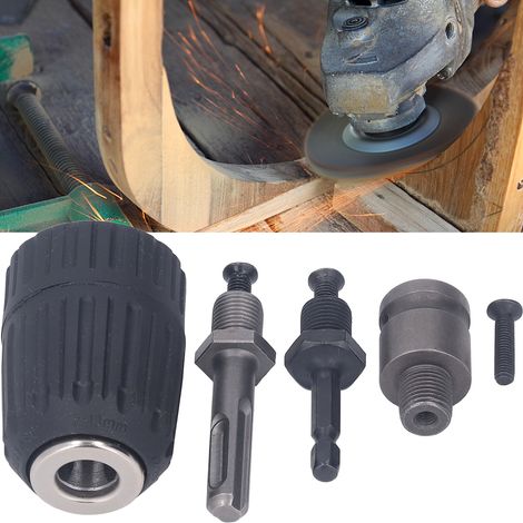 Mandrin de perçage manuel pour perceuse électrique, mandrin 2-13 mm + jeu de 3 tiges d'adaptation (1/5)