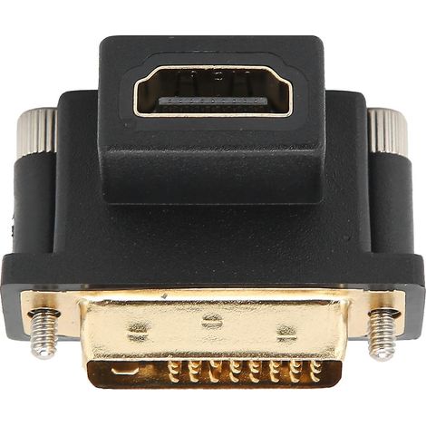 Convertisseur d'interface multimédia HD vers DVI, avec un angle de courbure supérieur à 90°, convertisseur moniteur femelle vers mâle. (1/4)