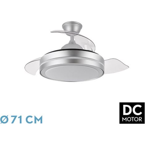 FABRILAMP Fan Dc Esparta Peque 44w 5182lm Silver 71d 3asp 3000-4000-6000k Remote+timer+memory