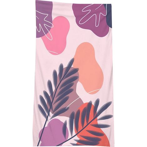 serviette de plage double en éponge ultra-fine avec différents imprimés, serviette de plage, châle de natation et de protection solaire (1/5)