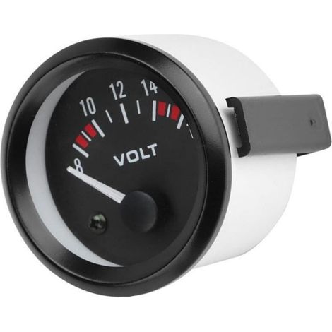 Voltmètre universel pour voiture 12V, indicateur à aiguille universel 2" 52mm, jauge de tension, voltmètre. (1/4)