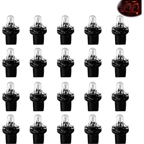 20 x DC 12 V 2 W T5 Dashboard Light Yellow Light Bulb Car Dashboard Light Bulbs Durable Interior Lighting T5 Universal Dashboard Light Bulbs Easy to Install (1/5)