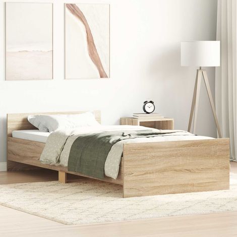 Estructura de cama Roble Sonoma 80 x 200 cm (1/5)