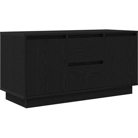 Elegante mueble para TV con luces LED y espacio de almacenamiento 100 x 41 x 50 cm fabricado en madera de roble negro. 020051618 (1/5)