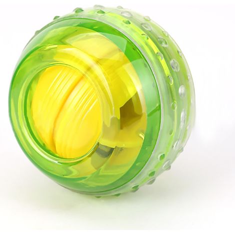 Balle d'exercice multifonctionnelle pour la force des mains et des poignets, gyroscope pour le golf et le tennis (vert) (1/5)