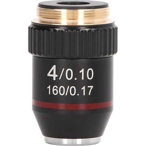 Achromatisches Mikroskopobjektiv 4x, hohe Vergrößerung, 20,2 mm Gewinde, Standard RMS (1/5)