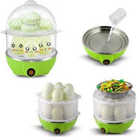 Trade Shop - Cuoci Uova Legumi A Vapore Bollitore Elettrico 350w Cuociuova 7 Uova Tx-9596 - (1/3)