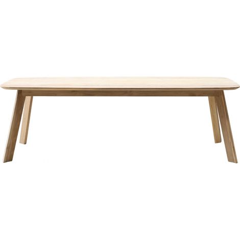 Table de jardin rectangulaire en teck L240 10 places - CALVI (1/5)