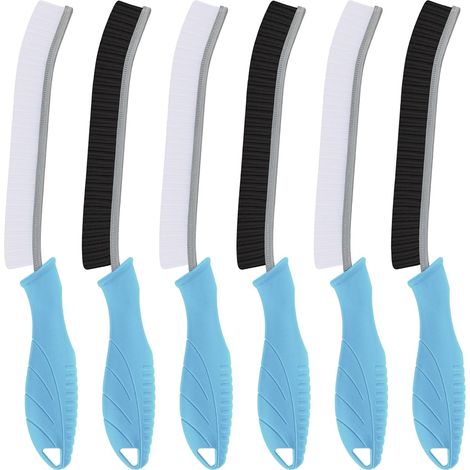 Lot de 2 - Brosse WC - Brosse Nettoyage - Tête Étroite pour Crevasses &43 Trou de Suspension pour Séchage &43 Poignée Ergonomique Salle de Bain Cuisine Douche Bleu 6cm