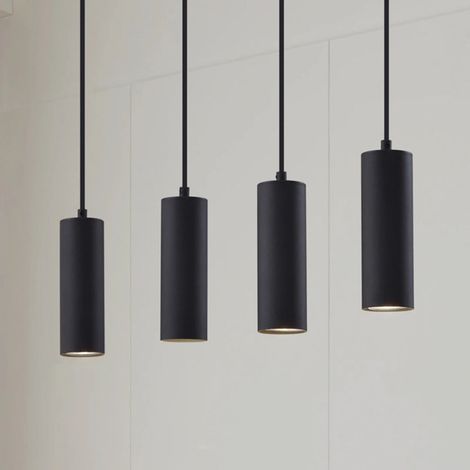 [GEBRAUCHT] B-Ware Lindby Pendelleuchte Joffrey schwarz 76 cm 4 flg GU10 dimmbar Metall (1/2)