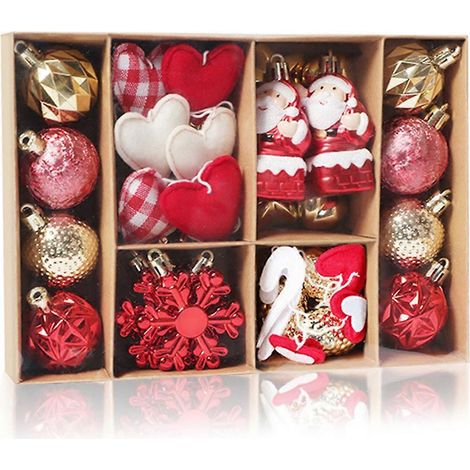 32er-Pack bruchsichere Weihnachtsbaumkugeln – Verspielter Schmuck für die Weihnachtszeit (1/5)