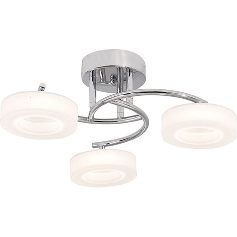 Plafón TOKIO 3x12W LED 4000K Al.17,5xD.45cm Cromo (1/3)