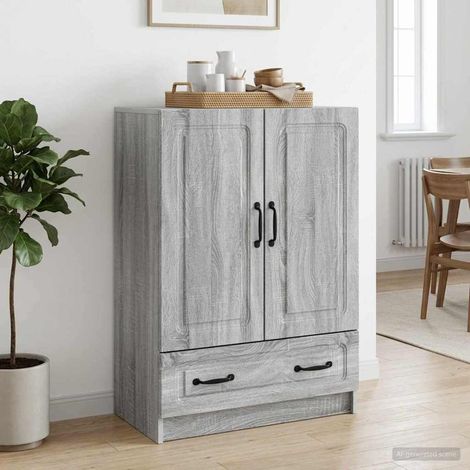 Buffet Sonoma gris 66 x 34,5 x 92 cm Bois d'ingénierie vidaXL (1/5)