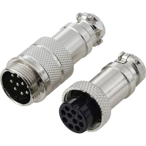 TRU COMPONENTS TC-13895628 Rundsteckverbinder Stecker, Buchsenkontakt Gesamtpolzahl: 10 Serie (Runds (1/4)