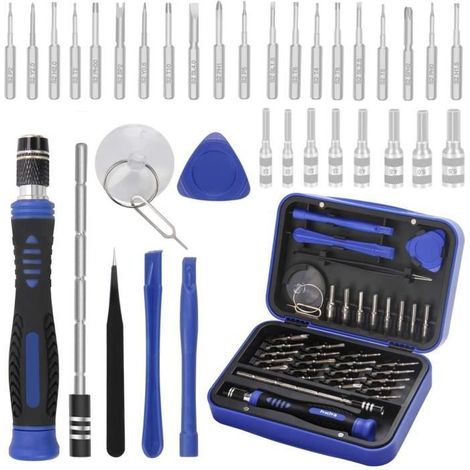 Tournevis de précision DASINKO - 36 en 1 - Haute qualité et performance - Bleu (1/4)