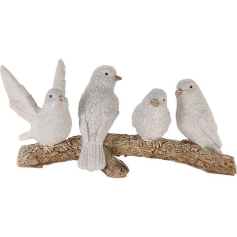 Dekorative Vogelfigur auf Ast, 16 cm