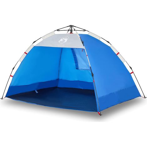 vidaXL Tienda de playa 2 personas impermeable apertura rápida azul (1/2)