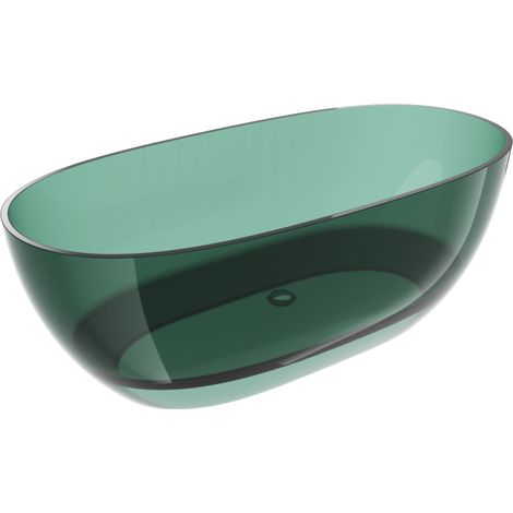 Mexen Pure teal vasca da bagno autoportante trasparente 170 x 80 cm, tappo cromato - 58071708011 (1/5)