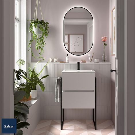 Armoire murale FUSSION LINE 500 PROFONDEUR 40 2 tiroirs avec fermeture douce White Cotton 497 x 540 x 385 mm (1/5)