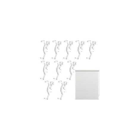 10 Pièces Clips de Cantonnière  2 PoucesSupports de Fixation Supérieure Invisibles en Plastique Transparent pour Stores Vénitiens et Stores en Faux Bois