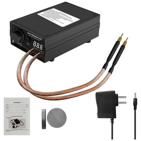 Machine de Soudage par Points Portable 8000W Reglable 0-1200A Batterie au Lithium 9600mAh Stylo a Souder Double pour Batterie 18650 (1/5)