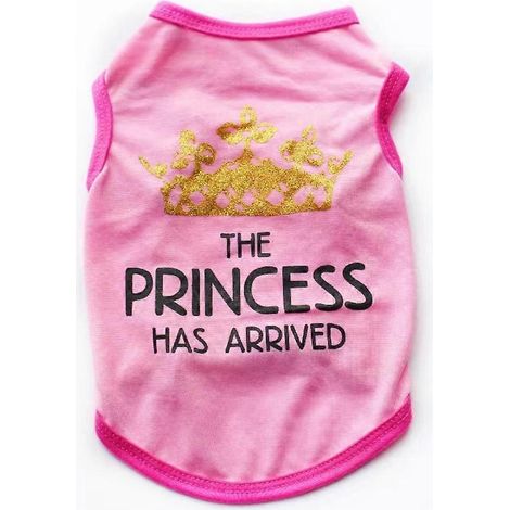 Costume pour chien, vêtements d'été en coton, gilet pour carlin et shih tzu - Rose princesse (1/5)