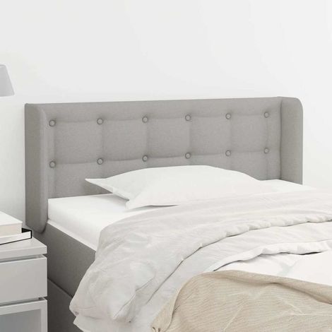 vidaXL Cabecero de tela gris claro 93x16x78/88 cm (1/5)