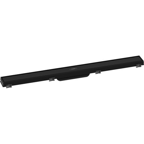 Caniveau de douche linéaire 800 mm, Siphon de sol avec cadre réglable en hauteur, Noir mat, 56038670 (1/5)