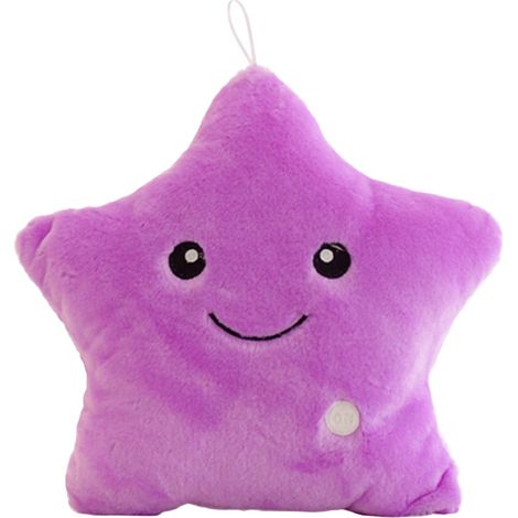 Coussin Étoile Lumineux - 40 x 35 cm - Tissu Long Peluche - Rembourrage Coton - Décoration Intérieure - 1 Pièce (1/5)