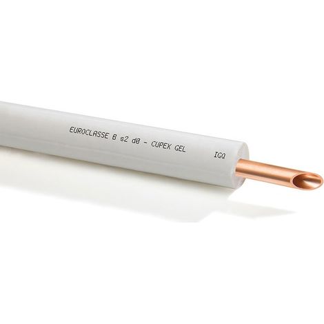 Tubo di rame CUPEX GEL ø1/2" x 0,80 (d. 12,70 mm) isolato da una guaina in polietilene espanso reticolato (prezzo a metro - minimo acquistabile 50 metri e multipli) (1/3)