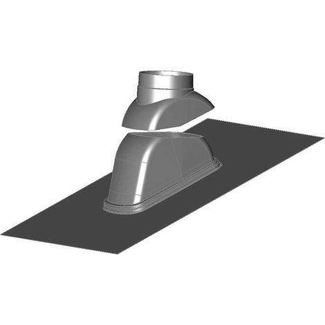 Kermi x-well Universal-Dachpfanne NW 125 für Dachhaube, schwarz - Y2402125006K