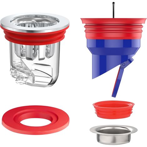 2 Pièces Clapet Anti Odeur Douche,Bouchon Anti Odeur Douchè,Noyau Déodorant de Siphon de Sol,Bouchon Siphon de Sol de Douche pour Balcons Salles Bains Salles Machines Laver (1/5)