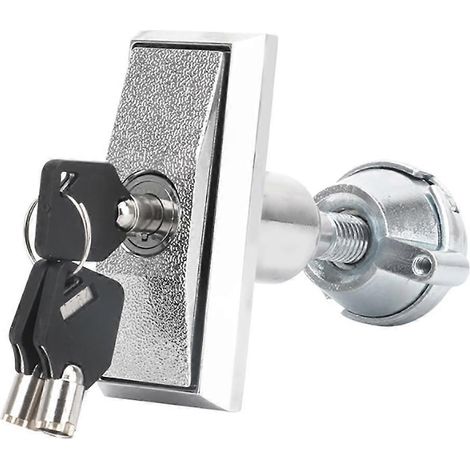 Verrou de distributeur automatique, verrou de sécurité universel en alliage de zinc avec clé pour serrure de coffre-fort, verrou de distributeur de boissons (argenté) (1 pièce) - Parfait